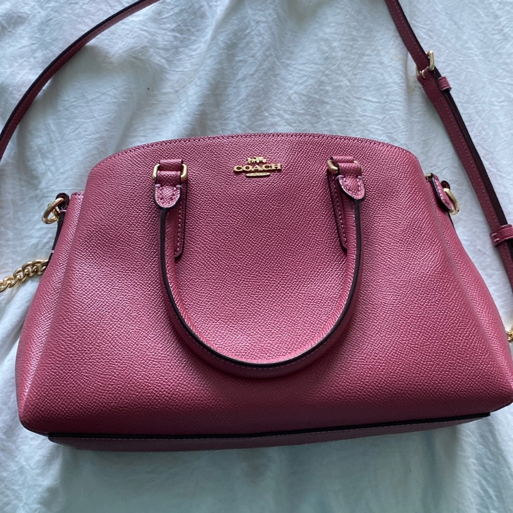Coach berry color handbag